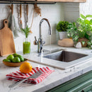 2 of 4:Home Basics 4 Piece Stainless Steel Dinner Forks Set, Textured Handles, Silver 