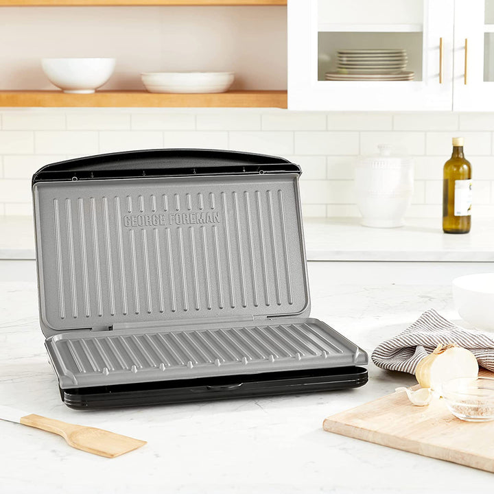 George Foreman 9-Serving Classic Plate Electric Indoor Grill and Panin –  ShopBobbys