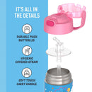 3 of 4:Thermos Kids Water Bottle Vacuum Insulated Stainless Steel with Straw, Sketches, 12 Ounces 
