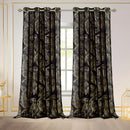 7 of 7:Kezia Metallic Foil Sheer Grommet Window Curtain Panel, 55x84 Inches 