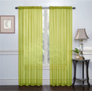 Crystal 2-Pack Sheer Rod Pocket Window Panel, Green, 52x84 Inches