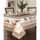 10 of 21:Fruttela Decorative Tablecloth with Macrame Lace Trimming 