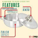 2 of 6:Chef Pro Commercial Grade Aluminum Caldero Stock Pot, Silver, 7.4 Quarts 