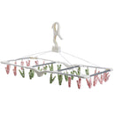 1 of 1:All for You 32 Clips Aluminum Clothes Hanger Rack with Clip-Hook to Hang, 24x13 Inches 