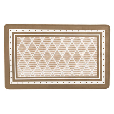 1 of 5:Boho Geometric Decorative Anti-Fatigue Kitchen Mat, 18x30 Inches 