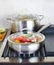Diamond Stainless Steel Frying Pan With Tempered Glass Lid, 9.5 Inches