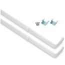 The Classic Touch Heavy Duty Double Curtain Rod, 28-48 Inches, White