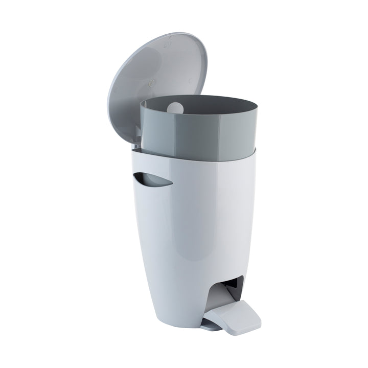 Simplify Slim Rectangular 5 Liter Pedal Trash Bin with Soft Close Lid in Stainless Steel