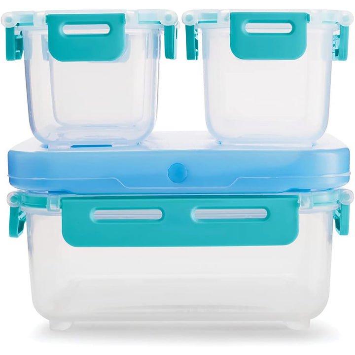 Rubbermaid LunchBlox Leak-Proof Snack Kit, Small, Blue-Clear