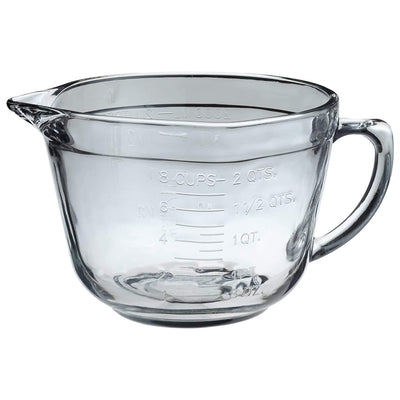 4 of 7:Anchor Hocking Glass Mixing Batter Bowl, Clear, 2 Quart 