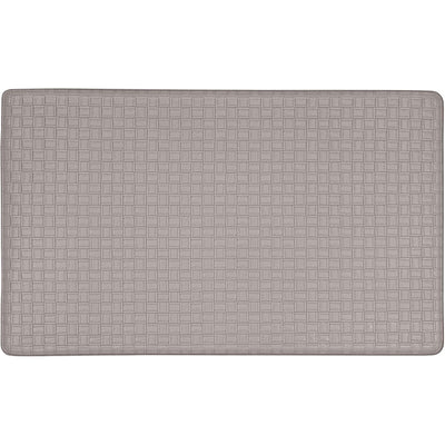 5 of 7:Achim Woven-Embossed Faux-Leather Anti-Fatigue Mat, Grey, 18x30 Inches 