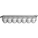 7 of 7:Home Basics Egg Holder with Clear Cover, Holds 14 Eggs, 14.5x4.75x3 Inches 