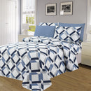 4 of 4:Premium Bright 4 & 6 Piece Wrinkle-Free Sheet Set, Arctic Grid 