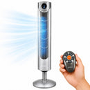 1 of 1:MIGHTY POWER Digital Screen Oscillating Tower Fan with Remote Control, Silver Gray, 42 Inches 