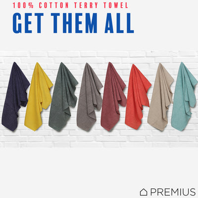 3 of 41:PREMIUS 2 Pack Chevron 100% Cotton Yarn Dyed Hand Towel, 16x28 Inches 