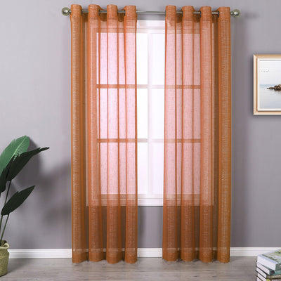 6 of 7:Whittier Matte Metallic Sheer Grommet Window Panel, 54x84 Inches 