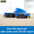 5 of 5:ScotchBlue 3-Pack Sharp Lines Multi-Surface Painter's Tape, Blue, 1.41 Inches x 60 Yards 