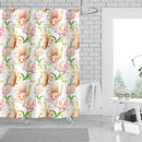 1 of 1:Aylla Floral 13 Piece Canvas Shower Curtain with Hooks, Off White, 70x72 Inches 