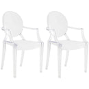 19 of 23:JOON 2 Pack Kids Ghost Chairs with Armrest, 25x13x14.5 Inches, Transparent 