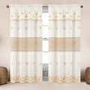 6 of 6:Kaylani Macramé Embroidered Window Curtain Panel with Valance, 55x84 Inches 