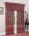 Milawi Jacquard Sheer Rod Pocket Window Panel, Burgundy, 54x84 Inches