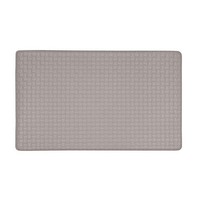 1 of 7:Achim Woven-Embossed Faux-Leather Anti-Fatigue Mat, Grey, 18x30 Inches 