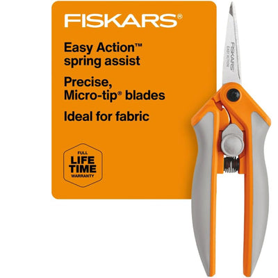 Fiskars Razor Edges Fiskars Razor Edge Micro Tip Stainless Steel Fabric Scissor, Orange, 6 ...