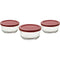 Anchor Hocking 6-Piece, 2 Cup Container with Snug Fit Lid, Red-Clear