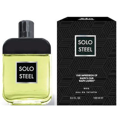1 of 1:SOLO Steel Cologne for Men, Captivating Masculine, EAU DE TOILETTE, 3.4 Ounces 