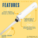 2 of 11:PREMIUS Professional Rechargeable Cordless Electric Knife, 1 Serrated Blade, White 