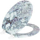 1 of 7:PREMIUS Wood Toilet Seat, Purple Marble, Standard Round, 17 Inches 