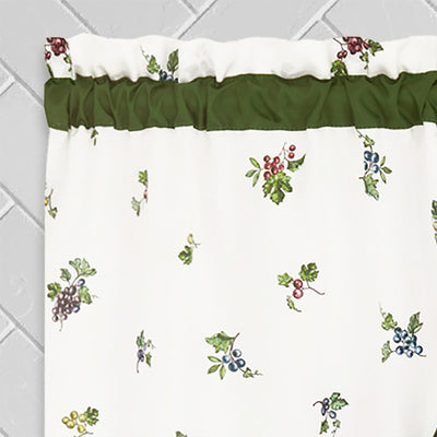 4 of 6:Achim Napa Printed Tier and Swag Kitchen Curtain Set, Green, 57x36 Inches 