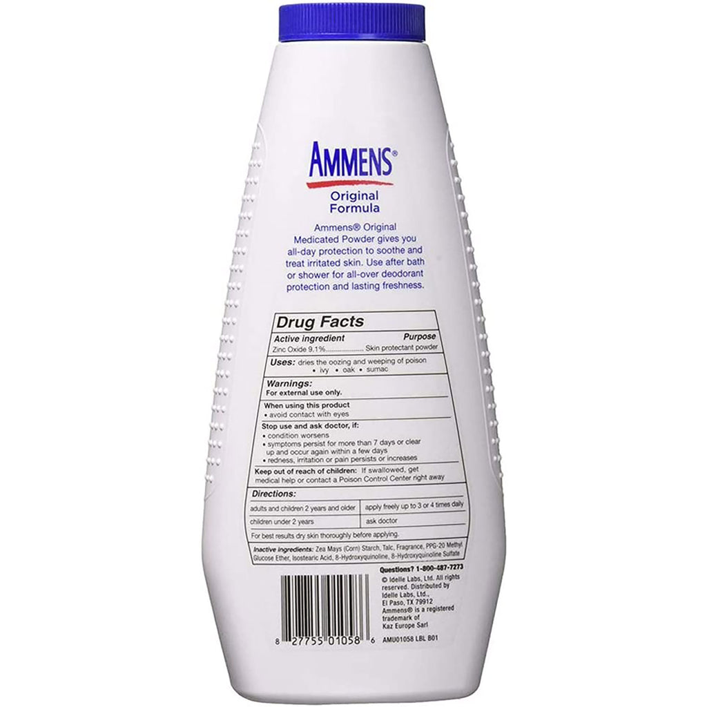 Ammens Original Medicated Powder, Talc Free Formula, 11 Ounces – ShopBobbys
