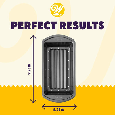 3 of 6:Wilton Perfect Result Premium Non-Stick Meatloaf Pan, 5.25x9.25 Inches 