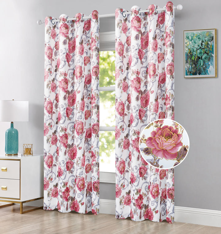 Buy Blue Isla Floral Print Blackout/Thermal Curtains from Next USA