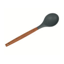 1 of 1:Home Basics Acacia & Silicone Serving Spoon, Black, 3x14 Inches 