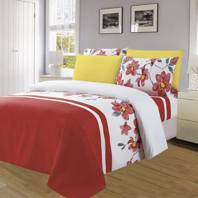 3 of 4:Premium Bright 4 & 6 Piece Wrinkle-Free Sheet Set, Sakura 