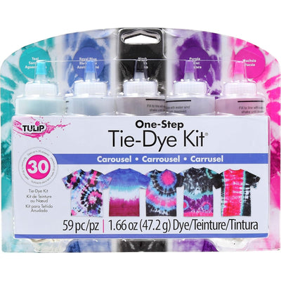 1 of 5:Tulip One-Step Tie-Dye Kit Carousel Colors Tie Dye, 59 Piece Set 