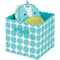 iDesign Dot Fabric Storage Cube Bin with Handles, Teal, 13x13x13 Inches