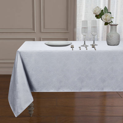 2 of 14:Diamond Jacquard Design Spill Proof Tablecloth 
