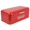 Home Basics Metal Bread Box with Lid, Red, 16.7x9.5x6.5 Inches