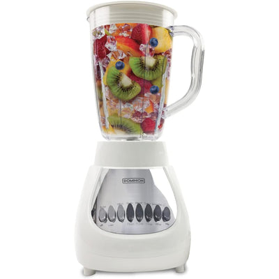 1 of 1:Dominion 10 Speed Stainless Steel Countertop Blender with Plastic Jar, White, 48 Ounces 