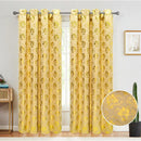 3 of 6:Atlanta Metallic Foil Room Darkening Grommet Window Curtain Panel, 54x84 Inches 