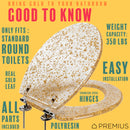 7 of 7:PREMIUS Polyresin Gold Leaf Toilet Seat, Clear, Standard Round, 17 Inches 