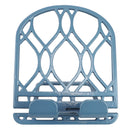 4 of 9:Home Basics Iris Collection Cast Iron Tablet and Cookbook Holder Stand, Slate Blue 