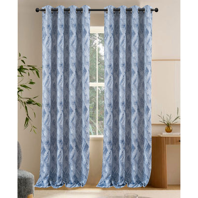 2 of 6:Clarence Jacquard Textured Room Darkening Grommet Window Curtain Panel, 54x84 Inches 