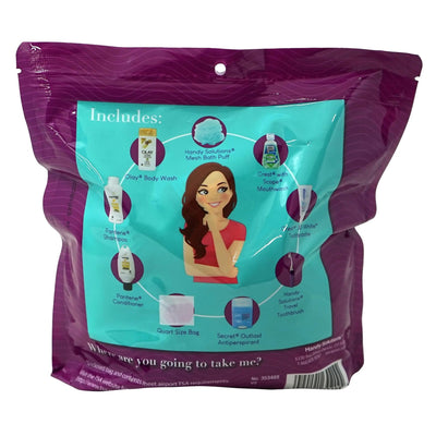 2 of 2:Handy Solutions 9-Piece Resealable Women's Zip Bag Travel Kit, TSA Compliant 