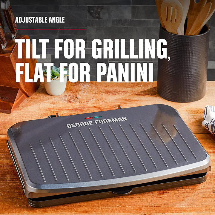 George Foreman 9-Serving Classic Plate Electric Indoor Grill and Panin –  ShopBobbys