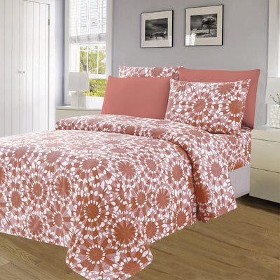 1 of 4:Premium Bright 4 & 6 Piece Wrinkle-Free Sheet Set, Starburst 