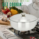 3 of 6:Chef Pro Commercial Grade Aluminum Caldero Stock Pot, Silver, 7.4 Quarts 